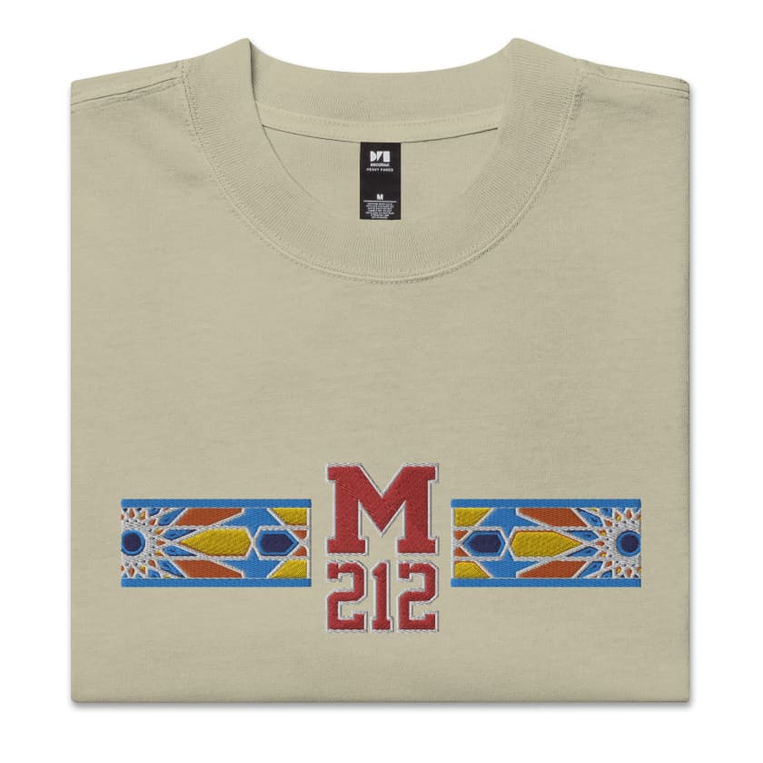 T-shirt Maroc 212 oversize délavé Motif zellige Marocain