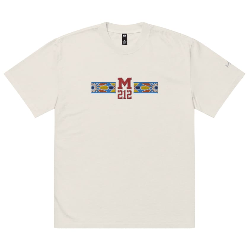 T-shirt Maroc 212 oversize délavé Motif zellige Marocain