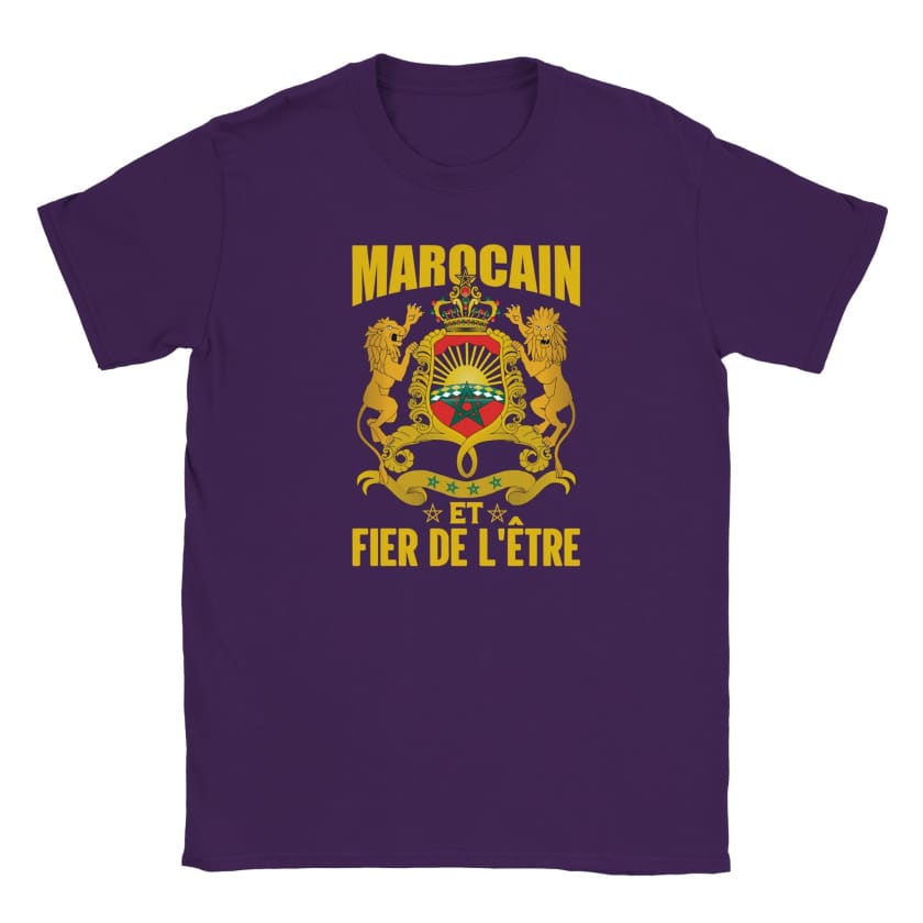 T-shirt Marocain et Fier de l’être enfant unisexe