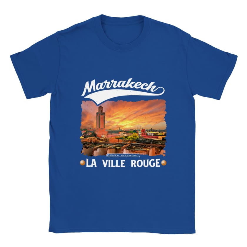 T-shirt Marrakech la ville rouge ville du Maroc