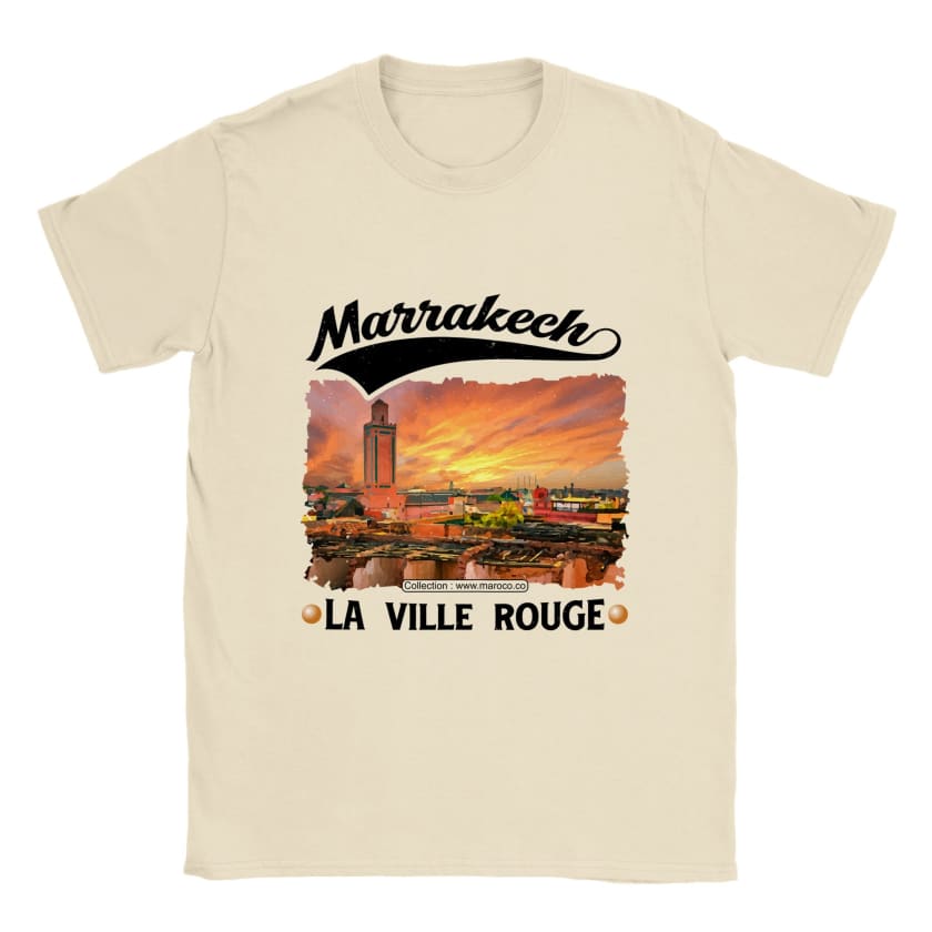 T-shirt Marrakech la ville rouge ville du Maroc