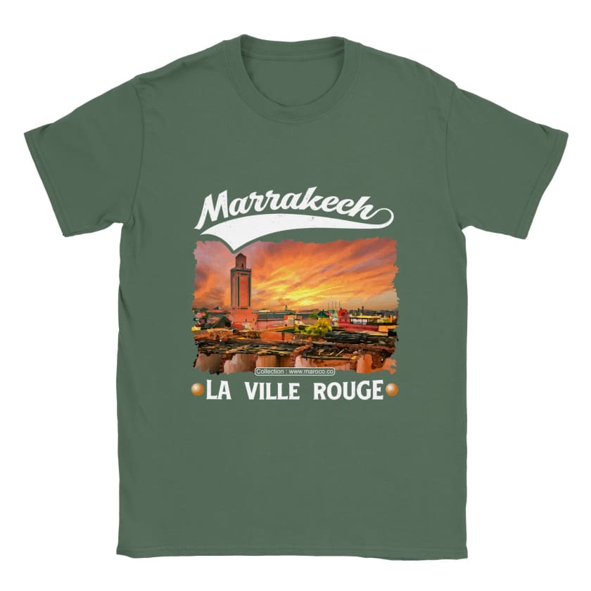 T-shirt Marrakech la ville rouge ville du Maroc