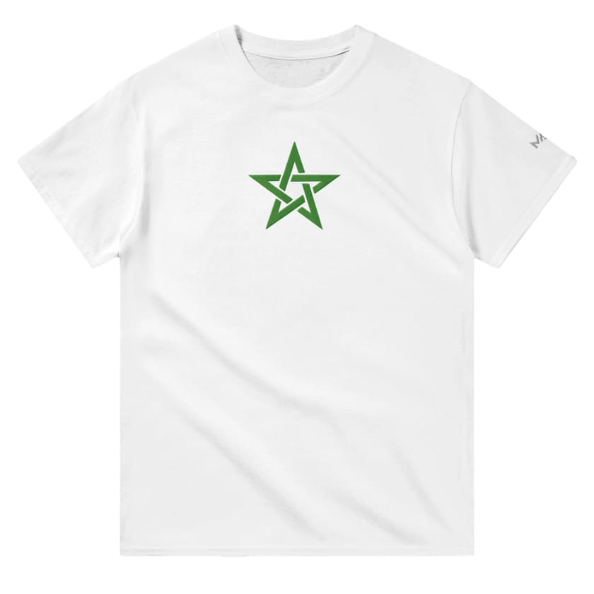 T-shirt Morocco Étoile verte MAR brodé unisexe