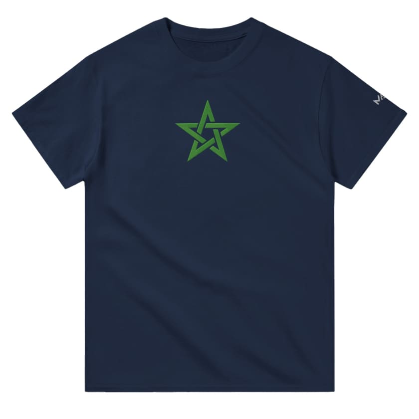 T-shirt Morocco Étoile verte MAR brodé unisexe