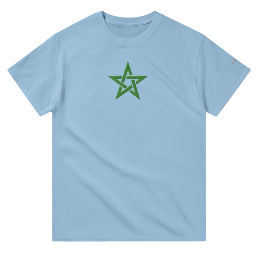T-shirt Morocco Étoile verte MAR brodé unisexe