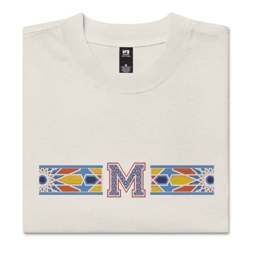 T-shirt Morocco oversize délavé design Zellige Marocain