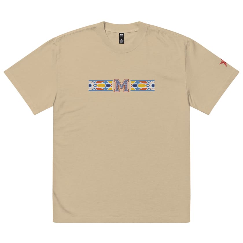 T-shirt Morocco oversize délavé design Zellige Marocain