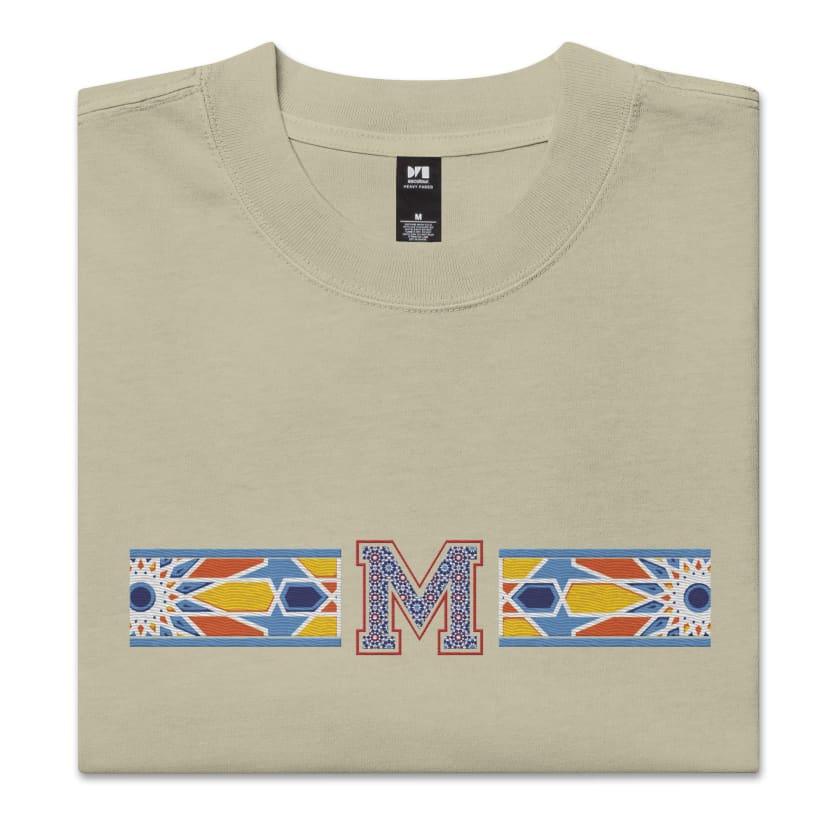 T-shirt Morocco oversize délavé design Zellige Marocain