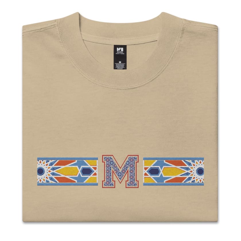 T-shirt Morocco oversize délavé design Zellige Marocain