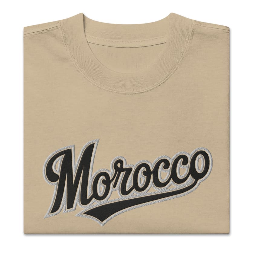 T-shirt oversize beige MOROCCO brodé MAR