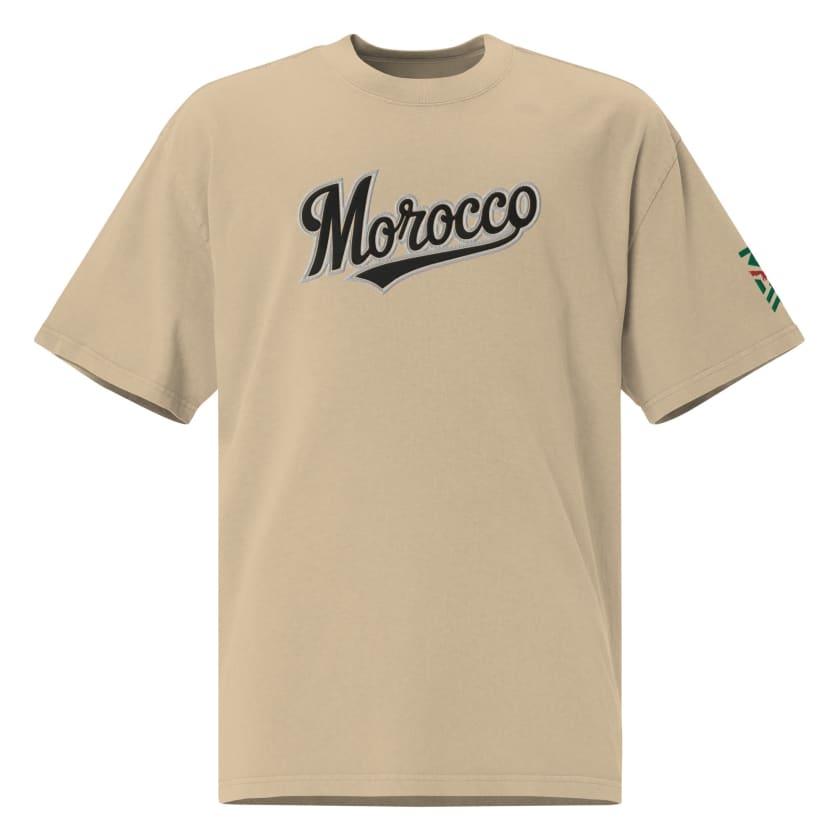 T-shirt oversize beige MOROCCO brodé MAR