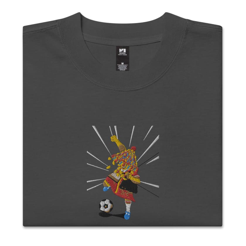 T-shirt oversize délavé Captain Guerrabe Brodé foot Maroc