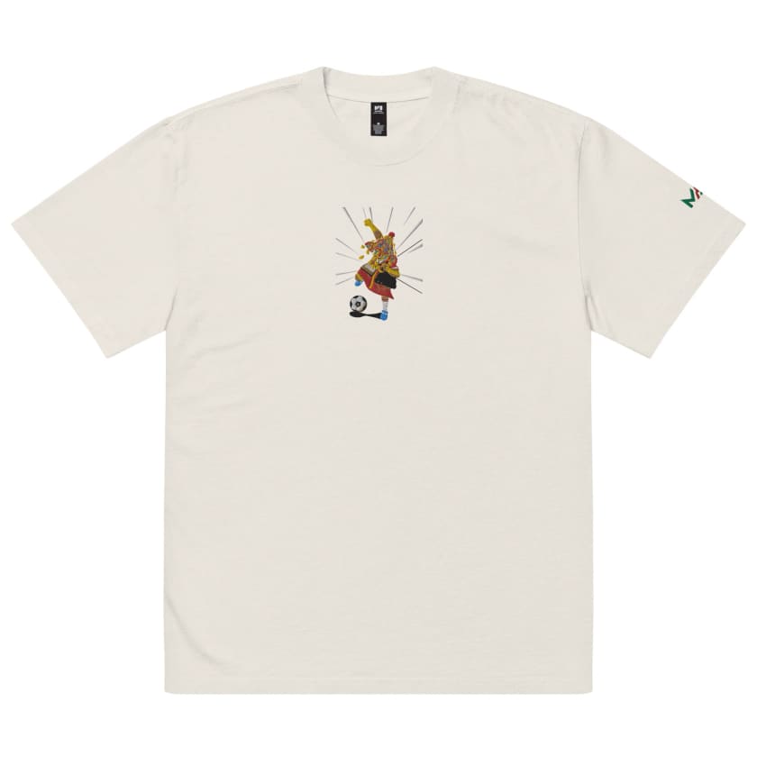 T-shirt oversize délavé Captain Guerrabe Brodé foot Maroc