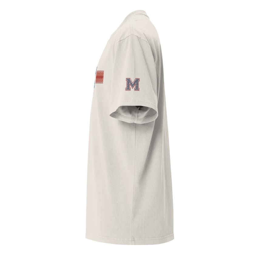 T-shirt oversize délavé Motif Berbère brodé