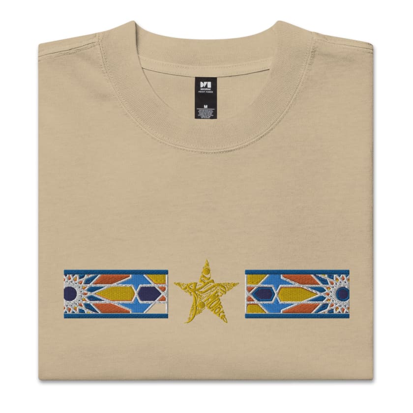 T-shirt oversize délavé Zellige étoile brodé