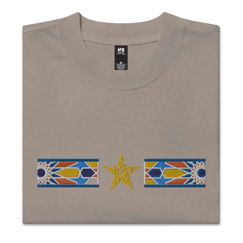 T-shirt oversize délavé Zellige étoile brodé