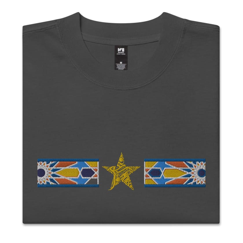 T-shirt oversize délavé Zellige étoile brodé