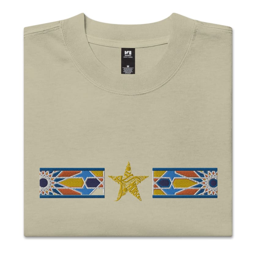 T-shirt oversize délavé Zellige étoile brodé