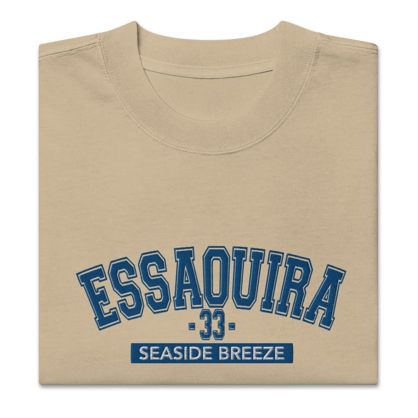 T-shirt oversize ESSAOUIRA 33 seaside Breeze brodé unisexe