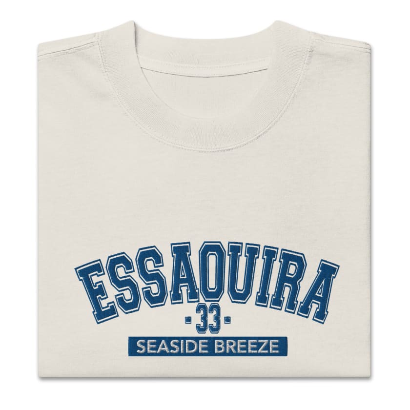 T-shirt oversize ESSAOUIRA 33 seaside Breeze brodé unisexe