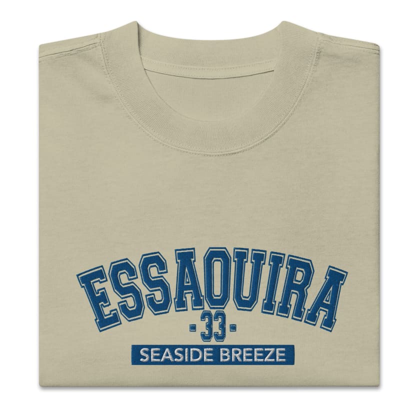 T-shirt oversize ESSAOUIRA 33 seaside Breeze brodé unisexe