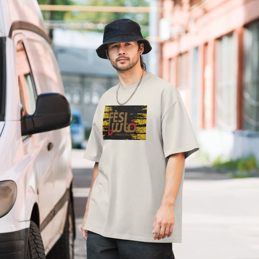 T-shirt oversize Fès Hakma L’3alam Brodé