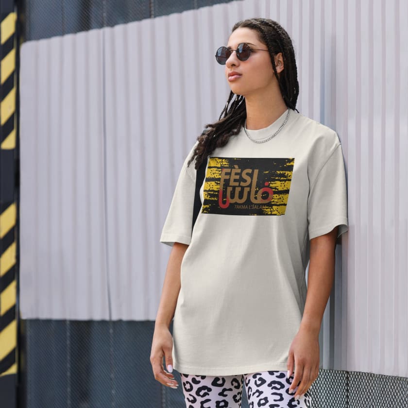 T-shirt oversize Fès Hakma L’3alam Brodé
