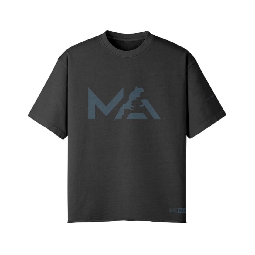 T-Shirt Oversize Logo MA Brand Maroco bleu pétrole