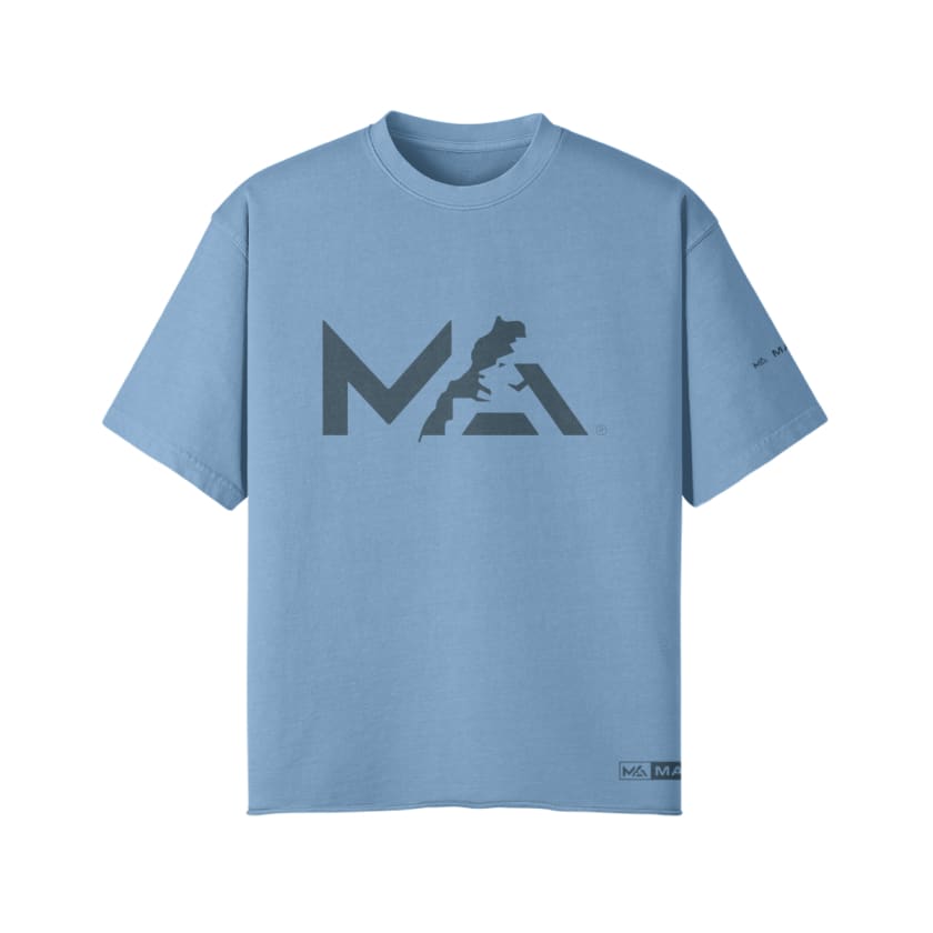 T-Shirt Oversize Logo MA Brand Maroco bleu pétrole