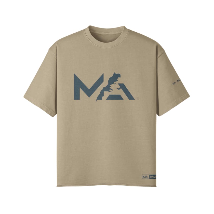 T-Shirt Oversize Logo MA Brand Maroco bleu pétrole