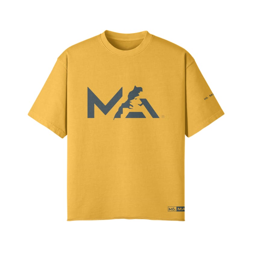 T-Shirt Oversize Logo MA Brand Maroco bleu pétrole