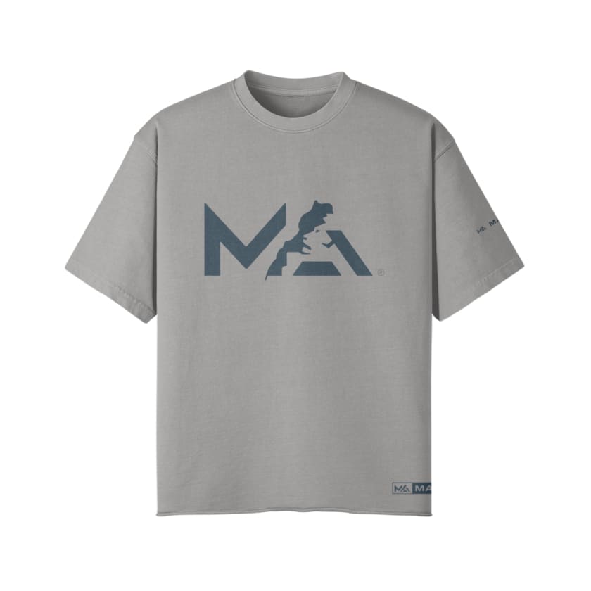 T-Shirt Oversize Logo MA Brand Maroco bleu pétrole