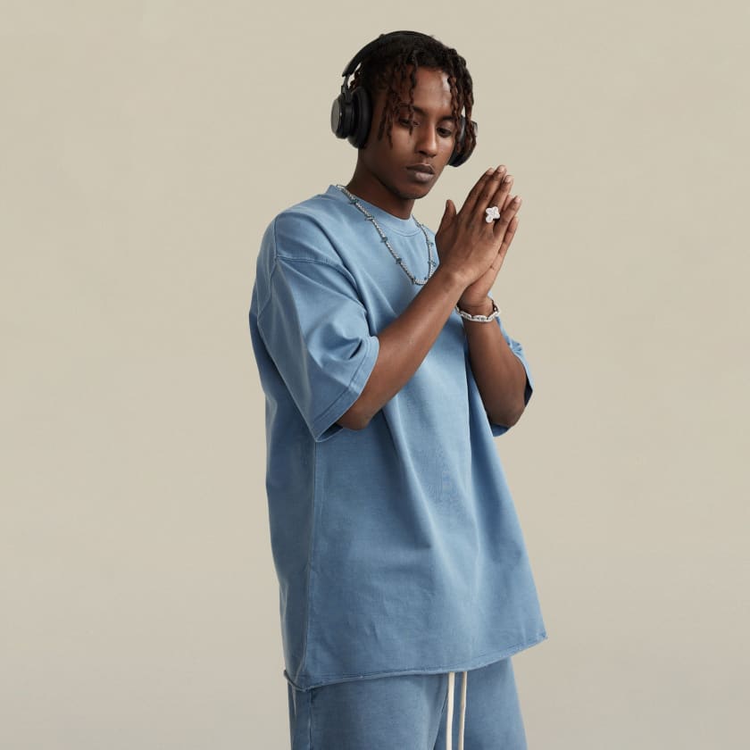 T-Shirt Oversize Logo MA Brand Maroco bleu pétrole