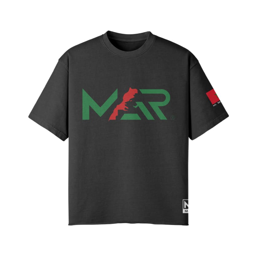 T-Shirt oversize MAR Lion de l’Atlas supporter Foot Maroc