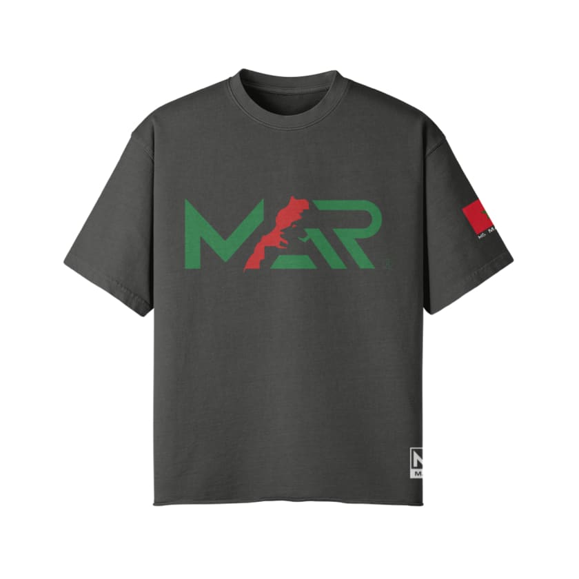 T-Shirt oversize MAR Lion de l’Atlas supporter Foot Maroc