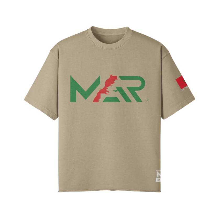 T-Shirt oversize MAR Lion de l’Atlas supporter Foot Maroc