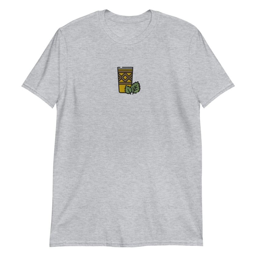 T-shirt Personnalisé Brodé Atay Verre de Thé Marocain