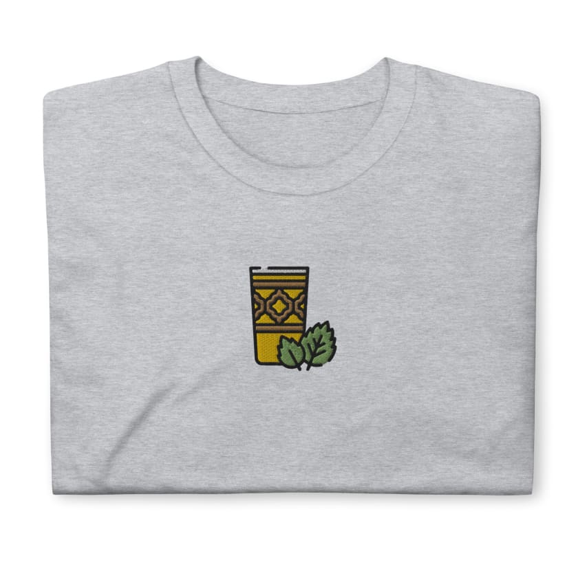 T-shirt Personnalisé Brodé Atay Verre de Thé Marocain