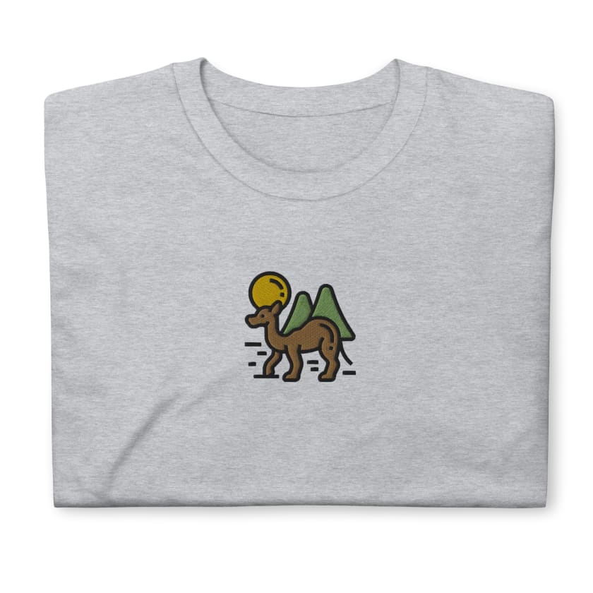 T-shirt Personnalisé brodé Chameau Unisexe à Manches Courtes