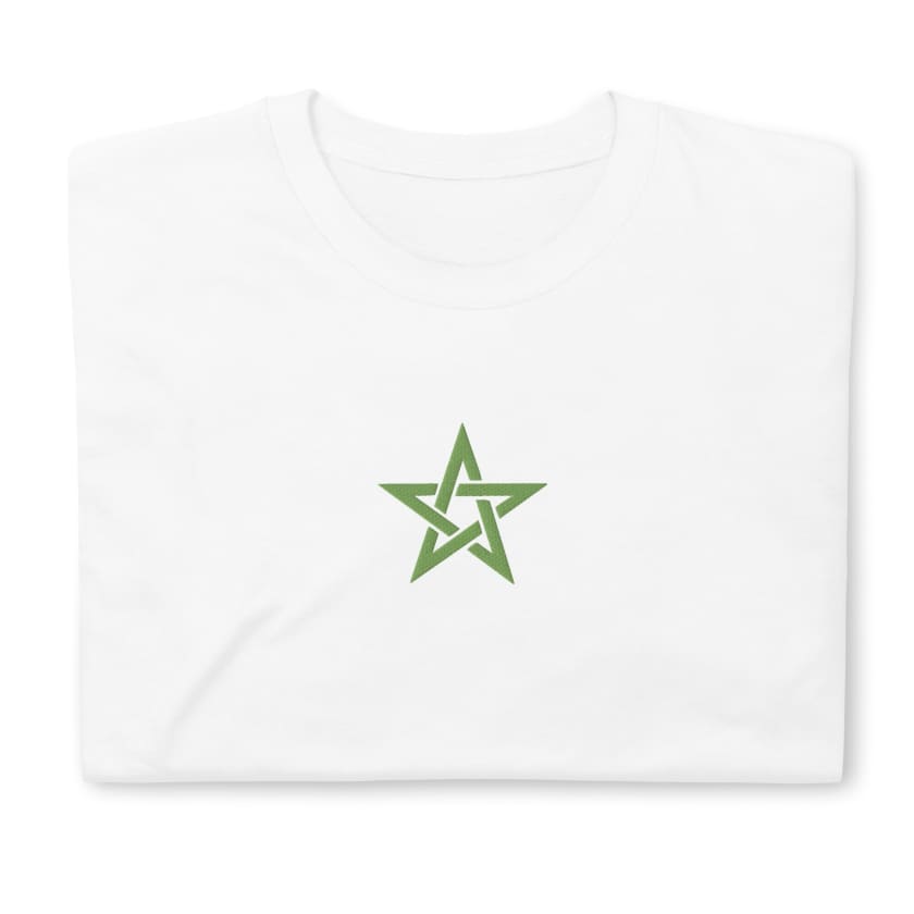 T-shirt Personnalisé Brodé étoile verte du Maroc Unisexe