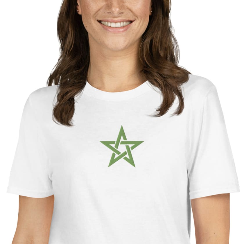 T-shirt Personnalisé Brodé étoile verte du Maroc Unisexe