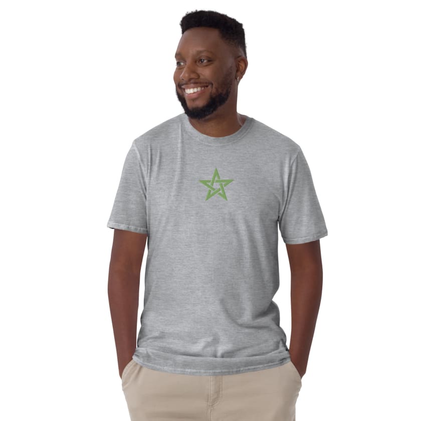 T-shirt Personnalisé Brodé étoile verte du Maroc Unisexe