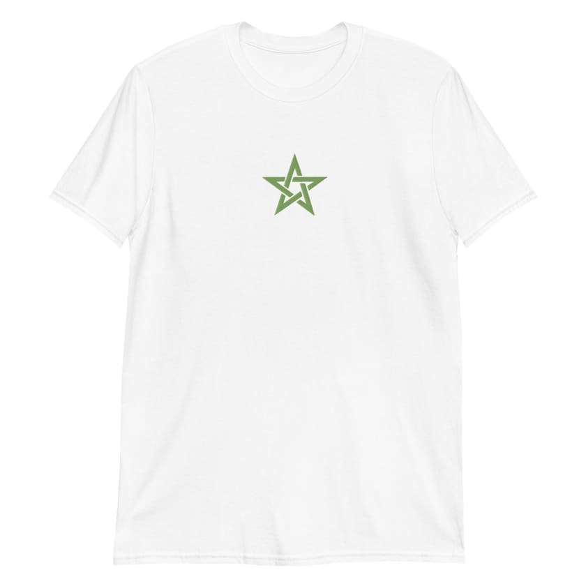 T-shirt Personnalisé Brodé étoile verte du Maroc Unisexe
