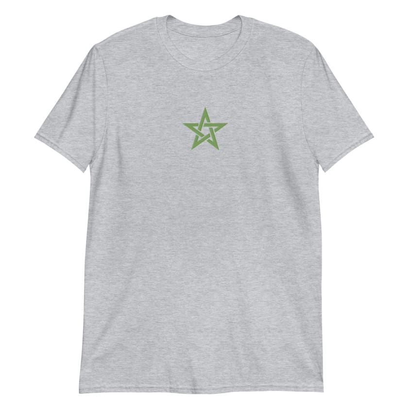T-shirt Personnalisé Brodé étoile verte du Maroc Unisexe