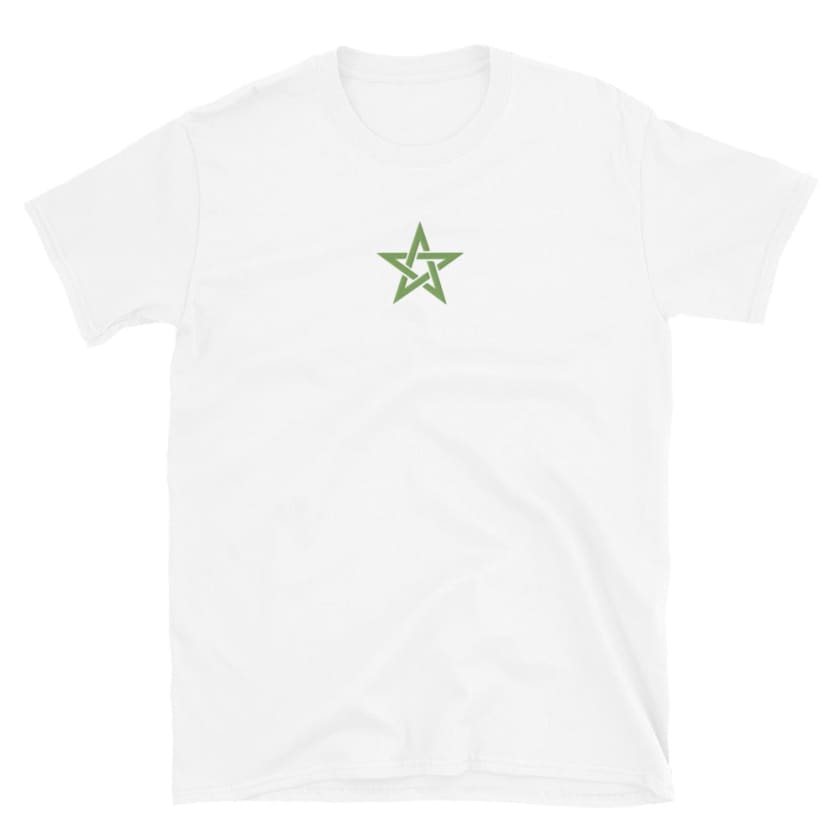 T-shirt Personnalisé Brodé étoile verte du Maroc Unisexe