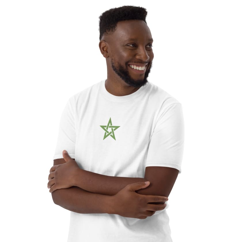T-shirt Personnalisé Brodé étoile verte du Maroc Unisexe