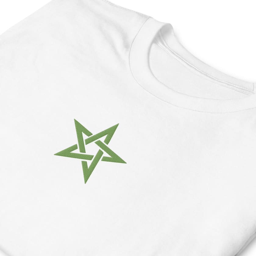 T-shirt Personnalisé Brodé étoile verte du Maroc Unisexe