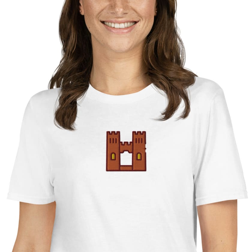 T-shirt Personnalisé Brodé Kasbah Maroc Unisexe à Manches