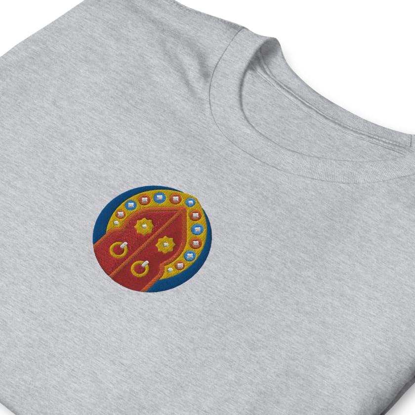 T-shirt Personnalisé Brodé Porte Marocaine Unisexe à Manches