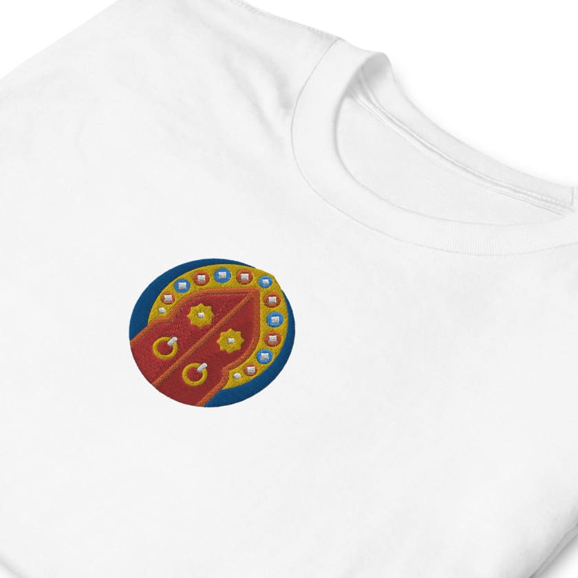 T-shirt Personnalisé Brodé Porte Marocaine Unisexe à Manches